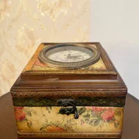 ساعت آنتیک‌ قدیمی تمام چوب جعبه و آینه دار|ساعت دیواری و تزئینی|تبریز, |دیوار