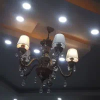 لوستر طلایی رنگ ۵شاخه بسیار شیک