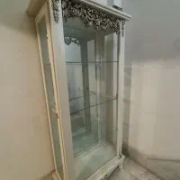 بوفه ظروف ۳ طبقه تماما شیشه ای