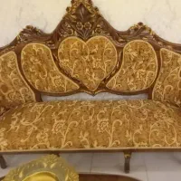 مبلمان نه نفره همراه با میز پذیرایی ومیز عسلی|مبلمان خانگی و میز عسلی|قزوین, |دیوار