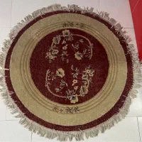 فرش گرد و بیضی|فرش|ری, دولت‌آباد|دیوار