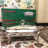 سوفله خوری و سوپ خوری پایه دار ظرف پیرکس وارمر دار