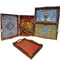 سینی چوبی بزرگ دکوپاژ