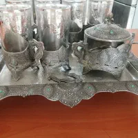 سینی و استکان ( قیمت استثنایی)|ظروف سرو و پذیرایی|تهران, جنتآباد مرکزی|دیوار