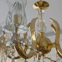 یک جفت لوستر رنگ ثابت و کریستال درجه ۱