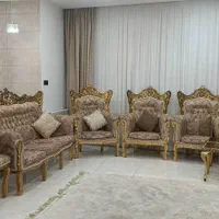 مبل سلطنتی 9 نفره همراه با جلو مبلی ست مبل|مبلمان خانگی و میز عسلی|بانه, |دیوار