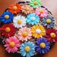 شمع گل بابونه یلدایی|گل مصنوعی|سمنان, |دیوار