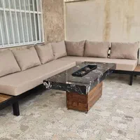 مبلمان باغی فلزی ویلایی مبل آتشدان کافه مدل ال|مبلمان خانگی و میز عسلی|شهریار, شهریار|دیوار