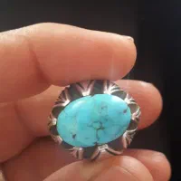 انگشتر فیروزه اصل نیشابور شجردار کلکسیونی