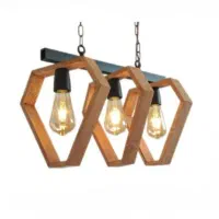 لوستر سقفی و دیواری چوب روستیک|لوستر و چراغ آویز|آبادان, |دیوار