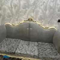 مبل با سه عدد عسلی چوبی|مبلمان خانگی و میز عسلی|نسیم‌شهر, |دیوار