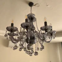 جفت لوستر  باکارات در حد نو|لوستر و چراغ آویز|کیش, |دیوار