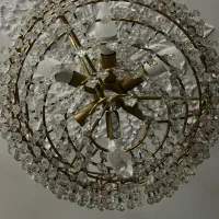 لوستر/ کریستال ایتالیایی/ بدنه برنج|لوستر و چراغ آویز|شهریار, شهریار|دیوار