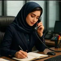 منشی خانم اداری