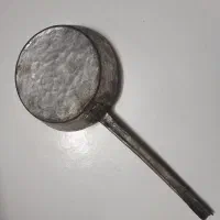 ماهیتابه مسی با کفگیر و ملاقه قدیمی|کلکسیون اشیاء عتیقه|گرگان, |دیوار