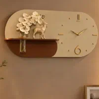 تابلو ساعت چوبی