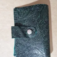 کیف پول چرم طبیعی طرح دار