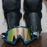 عینک و زانو بند ساق بند ورزشی موتور سواری اسکیت...