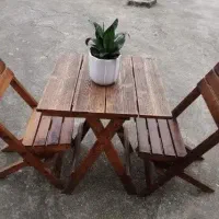 میز و صندلی چوبی تاشو|میز و صندلی غذاخوری|رشت, توشیبا|دیوار