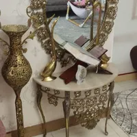 اینه و گلدان و مجسمه قو برنجی نو