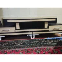 زیر تلویزیونی . میز کشویی آینه دار