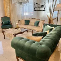 مبل کلاسیک راحتی سلطنتی ابزاری فرانسوی کد ۲۵