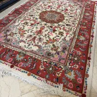 فرش ۶ متری کرم گل ابریشم در حراج