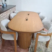 فروش میز وصندلی ناهار خوری 6نفره تدی چوب راش
