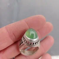 انگشتر نقره عقیق سبز رسول تهران