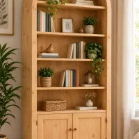 کتابخانه چوبی سفارشی فقط