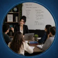 تدریس/آموزش زبان انگلیسی/توسط مدرس/مربی زبان مجرب