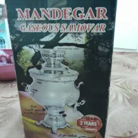 سماور گازی طرح سلطنتی.کاسه سینی قوری و پارچ ست