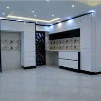 444 کد m کابینت دوپله هایگلاس سفید مشکی|مصالح و تجهیزات ساختمان|اصفهان, قلعه طبره|دیوار