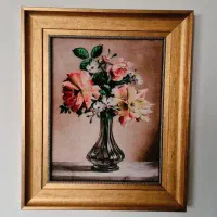 تابلو فرش طرح گلدان