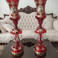 یک جفت شمعدان شاه عباسی سایز بزرگ