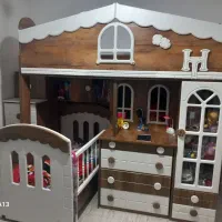 تخت دو طبقه ی مدل کلبه ای