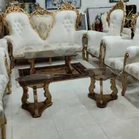 مبل سلطنتی ۹ نفره تاج دار با ۳ عدد عسلی