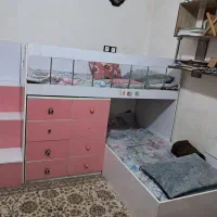 تختخواب دو طبقه ودراور هشت کشو|تخت و سرویس خواب|جوانرود, |دیوار