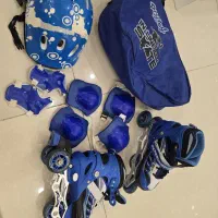 پک کامل اسکیت به همراه تجهیزات در حد نو