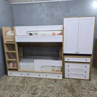 تخت دوطبقه مدل 46، کمد ترکیبی مدل 81 چوبین پلاس