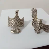 فروش دو انگشتر فوق العاده زیبا نشان عقاب و شاهین