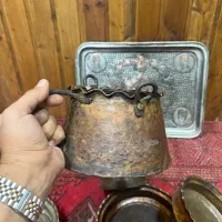 قراچه و لگنچه قدیمی مسی اصلی|کلکسیون اشیاء عتیقه|ساری, |دیوار
