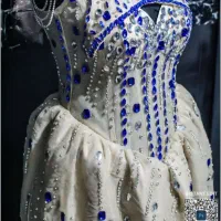 پیراهن جواهر مزون دوری با دسکش