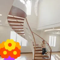 پله مدرن پله گرد فلزی و.