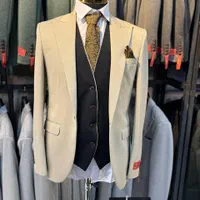 کت و شلوار کرم ژیله مشکی کرم دوخت صنعتی(شوک پلاس )|لباس|تبریز, |دیوار