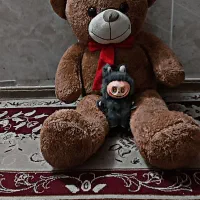 عروسک خرس قهوه ای بزرگ و لبوبو سکرت