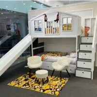 تخت دوطبقه‌چوبی دررنگبندی وابعاددلخواه شما