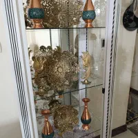 آینه کنسول و شمعدونی برنجی سیاه قلم کاسه میوه|صنایع دستی و سایر لوازم تزئینی|پاکدشت, شهرک امام رضا|دیوار