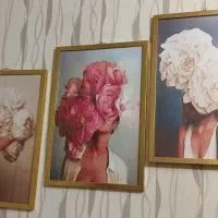 تابلو بکلیت طرح چهره و گل