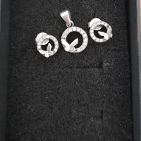 نیم ست پروانه نقره